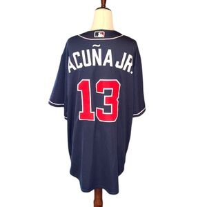 MLB Nike Acuña Jr. Braves Navy Blue Jersey